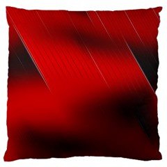 Red Black Abstract Large Cushion Case (two Sides) by Simbadda