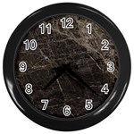 Marble Tiles Rock Stone Statues Wall Clocks (Black) Front