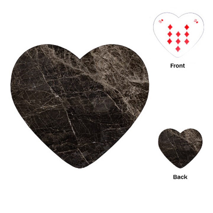 Marble Tiles Rock Stone Statues Playing Cards (Heart) 