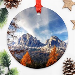 Dolomites Mountains Italy Alpine Ornament (round) by Simbadda