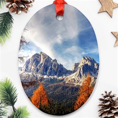 Dolomites Mountains Italy Alpine Ornament (oval) by Simbadda