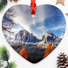 Dolomites Mountains Italy Alpine Ornament (heart) by Simbadda