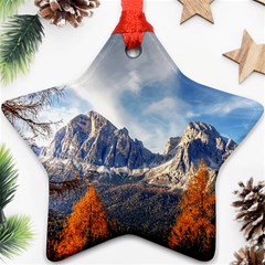 Dolomites Mountains Italy Alpine Ornament (star) by Simbadda