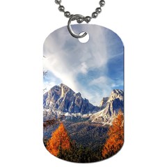 Dolomites Mountains Italy Alpine Dog Tag (one Side) by Simbadda