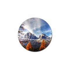 Dolomites Mountains Italy Alpine Golf Ball Marker by Simbadda