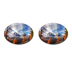 Dolomites Mountains Italy Alpine Cufflinks (oval) by Simbadda