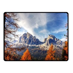 Dolomites Mountains Italy Alpine Fleece Blanket (small) by Simbadda