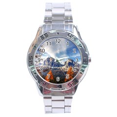 Dolomites Mountains Italy Alpine Stainless Steel Analogue Watch by Simbadda