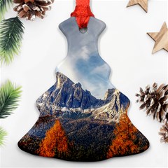 Dolomites Mountains Italy Alpine Christmas Tree Ornament (two Sides) by Simbadda