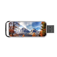 Dolomites Mountains Italy Alpine Portable Usb Flash (one Side) by Simbadda