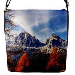 Dolomites Mountains Italy Alpine Flap Messenger Bag (s) by Simbadda