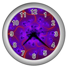 Fractal Mandelbrot Wall Clocks (Silver) 