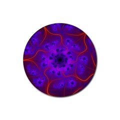 Fractal Mandelbrot Rubber Round Coaster (4 Pack)  by Simbadda