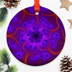 Fractal Mandelbrot Round Ornament (Two Sides)