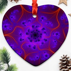 Fractal Mandelbrot Heart Ornament (Two Sides)