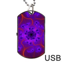 Fractal Mandelbrot Dog Tag Usb Flash (two Sides) by Simbadda