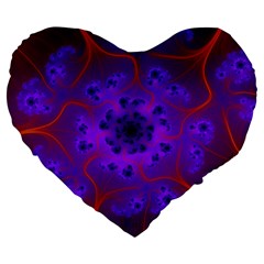 Fractal Mandelbrot Large 19  Premium Heart Shape Cushions by Simbadda