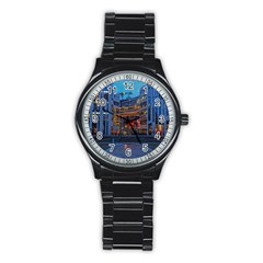 Architecture Modern Building Stainless Steel Round Watch by Simbadda