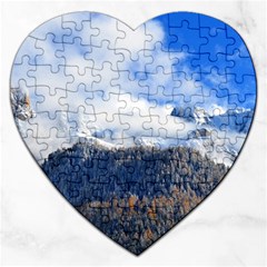 Mountains Alpine Nature Dolomites Jigsaw Puzzle (heart) by Simbadda