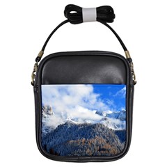 Mountains Alpine Nature Dolomites Girls Sling Bags by Simbadda