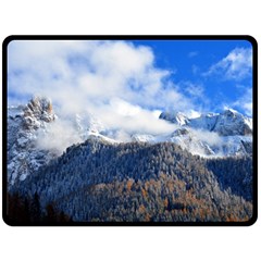 Mountains Alpine Nature Dolomites Fleece Blanket (large)  by Simbadda