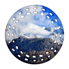 Mountains Alpine Nature Dolomites Ornament (round Filigree) by Simbadda