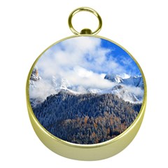 Mountains Alpine Nature Dolomites Gold Compasses by Simbadda