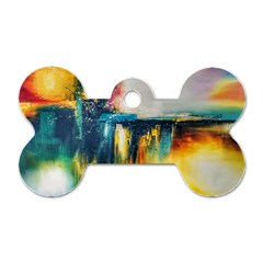 Art Painting Abstract Yangon Dog Tag Bone (two Sides) by Simbadda