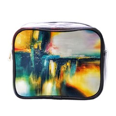 Art Painting Abstract Yangon Mini Toiletries Bags by Simbadda