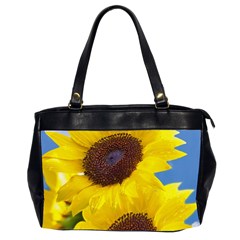 Sunflower Floral Yellow Blue Sky Flowers Photography Office Handbags (2 Sides)  by yoursparklingshop