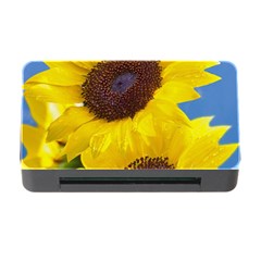 Sunflower Floral Yellow Blue Sky Flowers Photography Memory Card Reader With Cf by yoursparklingshop