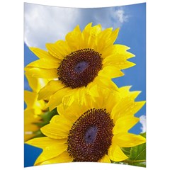 Sunflower Floral Yellow Blue Sky Flowers Photography Back Support Cushion by yoursparklingshop