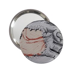 Hand Finger Drawing Fingernails 2 25  Handbag Mirrors by Simbadda