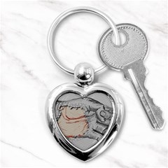 Hand Finger Drawing Fingernails Key Chains (heart)  by Simbadda