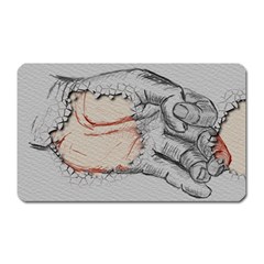 Hand Finger Drawing Fingernails Magnet (rectangular) by Simbadda