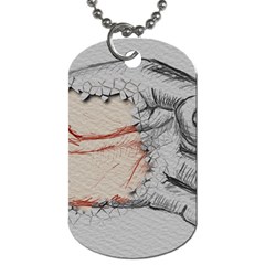 Hand Finger Drawing Fingernails Dog Tag (one Side) by Simbadda