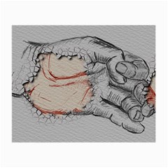 Hand Finger Drawing Fingernails Small Glasses Cloth by Simbadda