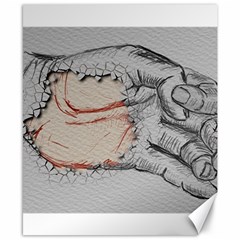 Hand Finger Drawing Fingernails Canvas 8  X 10  by Simbadda