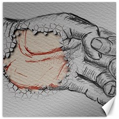 Hand Finger Drawing Fingernails Canvas 20  X 20   by Simbadda