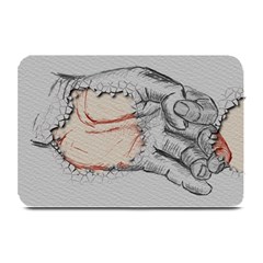 Hand Finger Drawing Fingernails Plate Mats by Simbadda