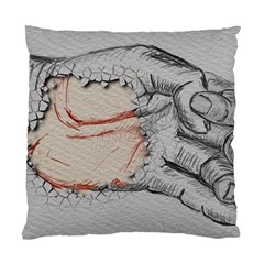 Hand Finger Drawing Fingernails Standard Cushion Case (one Side) by Simbadda