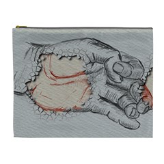 Hand Finger Drawing Fingernails Cosmetic Bag (xl) by Simbadda