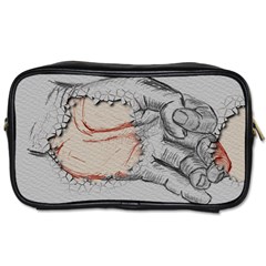 Hand Finger Drawing Fingernails Toiletries Bags 2-side by Simbadda