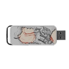 Hand Finger Drawing Fingernails Portable Usb Flash (one Side) by Simbadda