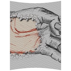 Hand Finger Drawing Fingernails Back Support Cushion by Simbadda