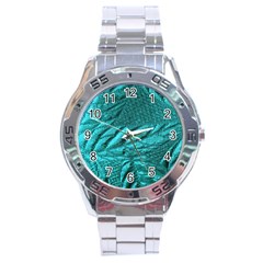 Background Texture Structure Stainless Steel Analogue Watch by Simbadda