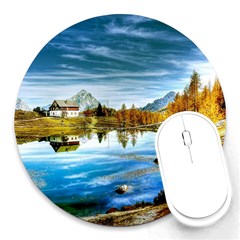 Dolomites Mountains Italy Alpin Round Mousepads by Simbadda