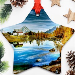 Dolomites Mountains Italy Alpin Ornament (star) by Simbadda