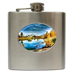 Dolomites Mountains Italy Alpin Hip Flask (6 Oz) by Simbadda