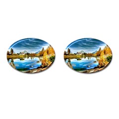 Dolomites Mountains Italy Alpin Cufflinks (oval) by Simbadda